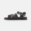 Pier One UNISEX - Riemensandalette - Black -Pier One Verkäufe 13f4e0e6a67e4656940045ec37d8b11b