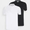 Pier One 2 PACK - Poloshirt - White/black -Pier One Verkäufe 3d006753f8e24e9a9ae112388169677e