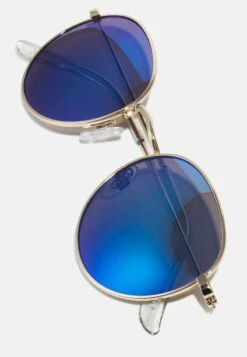 Pier One UNISEX - Sonnenbrille - Gold-coloured/blue -Pier One Verkäufe 58667f5b91e7429a83a0090b1de6725c
