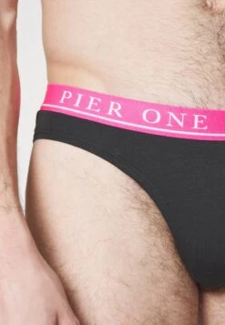 Pier One BRANDED WAISTBAND BRIEFS 3 PACK - Slip - Black -Pier One Verkäufe 5e810e5c70554e669daddd4114c5752f