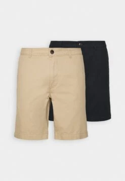 Pier One 2 PACK - Shorts - Tan/black -Pier One Verkäufe 6d9aaab23c01455689a1f97d308c1dcf