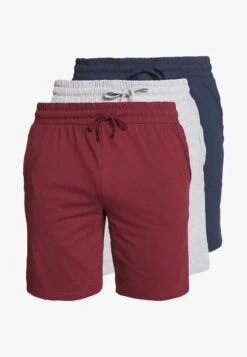 Pier One 3 PACK - Nachtwäsche Hose - Dark Blue/mottled Grey -Pier One Verkäufe 7fdf46a671ba44ecb23e44e86e8b7ff9