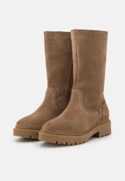 Pier One LEATHER WINTER BOOT - Stiefel - Taupe -Pier One Verkäufe 83df9d01add942eaabb452a58120a742