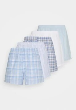 Pier One 5 PACK - Boxershorts - Light Blue/white -Pier One Verkäufe 843919d02a024465b4f0a52da0998e48