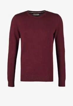 Pier One BASIC CREWNECK - Strickpullover - Bordeaux -Pier One Verkäufe 85d6d8a383134993bde44fb81e406306