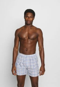 Pier One 5 PACK - Boxershorts - Light Blue/white -Pier One Verkäufe 99a4bd53733c43c3a89af2e6271e1a81