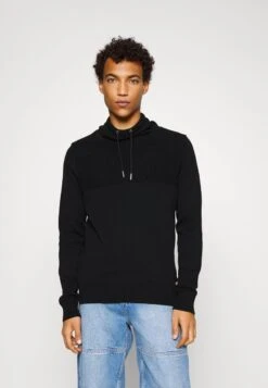 Pier One STRUCTURE BLOCK HIGH COLLAR - Strickjacke - Black