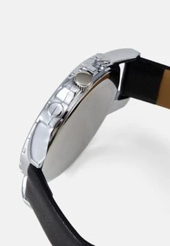 Pier One Uhr - Black/silver-coloured -Pier One Verkäufe a405f32d91574594bfe0eb57bcbec044