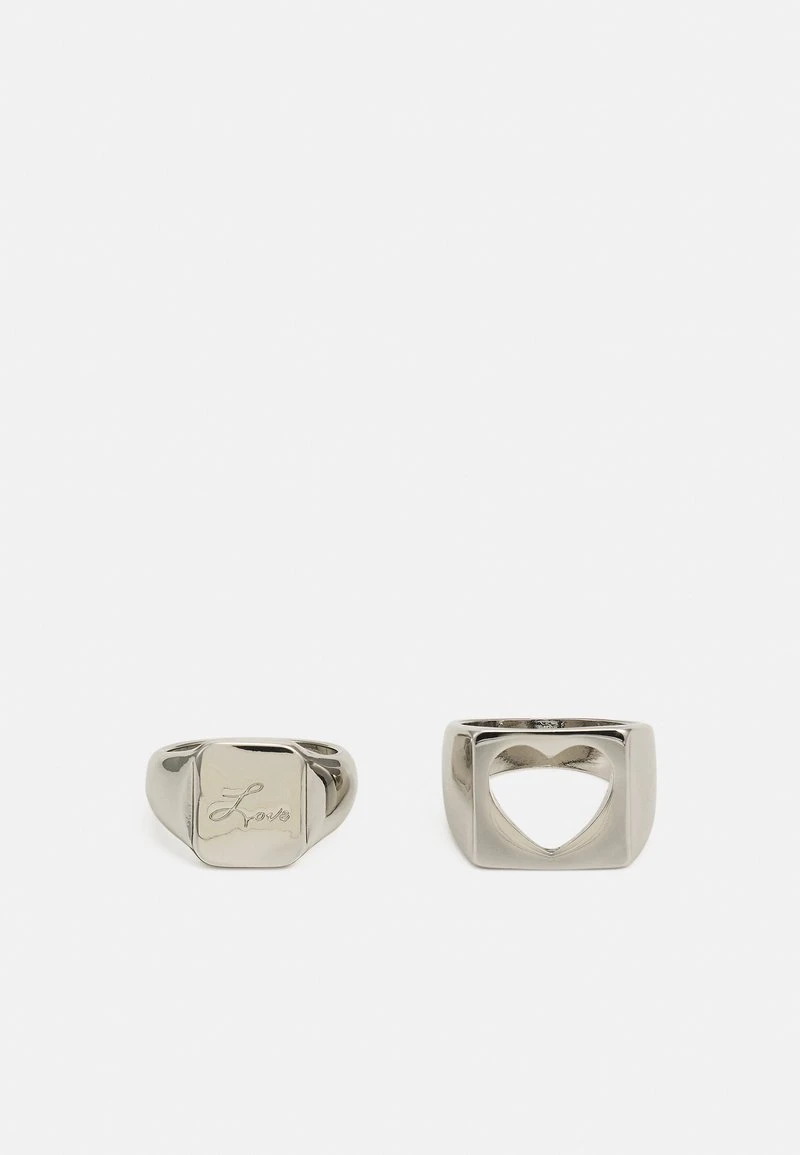 Pier One 2 PACK - Ring - Silver-coloured 3 Pier One 2 PACK - Ring - Silver-coloured