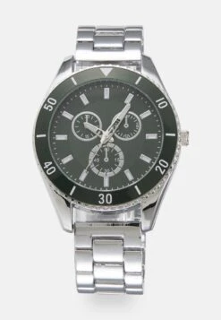 Pier One UNISEX - Uhr - Silver-coloured/green -Pier One Verkäufe c7a491457a8c42da8cb2e92a4f755731 1