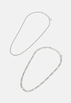 Pier One SET - Halskette - Silver-coloured -Pier One Verkäufe dc536fad5c54433bbebbb500401f9c06