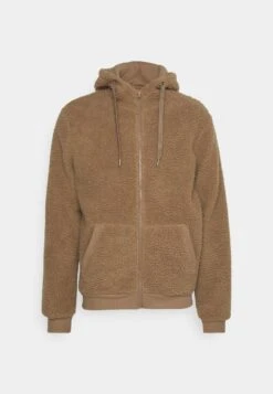 Pier One BORG ZIP-UP JACKET - Fleecejacke - Dark Green -Pier One Verkäufe f1b9950d7cb9410eb6aef1dd88daa0f5