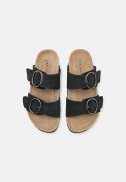 Pier One LEATHER - Pantolette Flach - Black -Pier One Verkäufe f762b063845c4843883c27c4f0d2172d