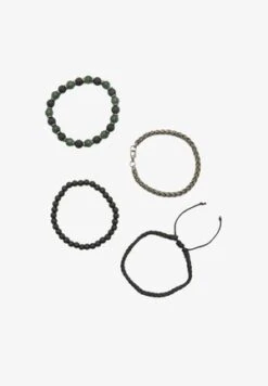 Pier One 5 PACK - Armband - Silver-coloured, Black -Pier One Verkäufe fa4c68e061e246fbbcc8381fd76aa6cb