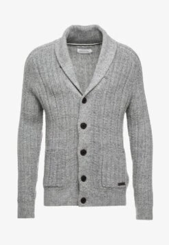 Pier One Strickjacke - Mottled Dark Grey -Pier One Verkäufe fba2109b74be46bdafe437909b97f227